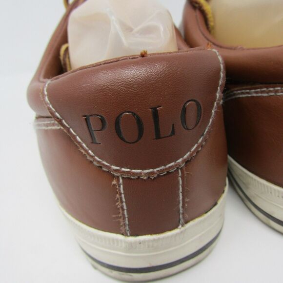 Polo Ralph Lauren Vaughn Leather Boat Shoes Men\'s Size 12 Brown 12D Loafers main image 13